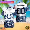 NFL Indianapolis Colts Hibiscus Flower Custom Name Hawaiian Shirt