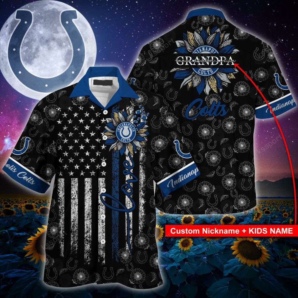 NFL Indianapolis Colts Sunflower For Mother Day Father Day Hawaiian Shirt
