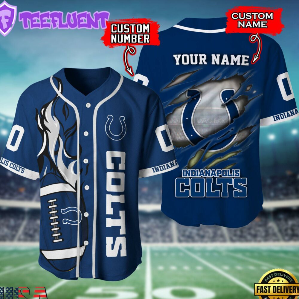 NFL Indianapolis Colts Team Logo Litmited Edition Baseball Jersey