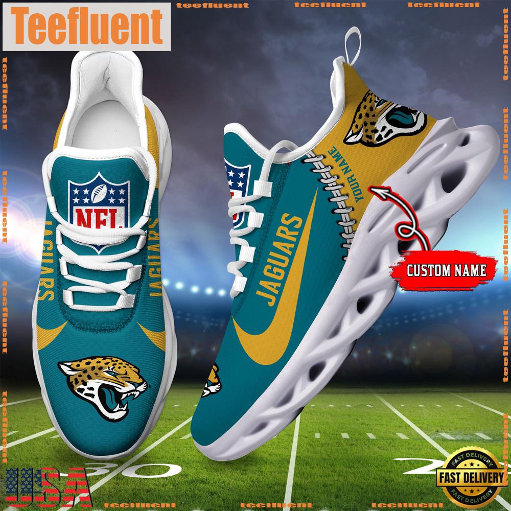 NFL Jacksonville Jaguars Custom Name Max Soul Shoes Gift For Fans