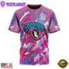 NFL Jacksonville Jaguars Football Team Breast Cancer 3D T-Shirt