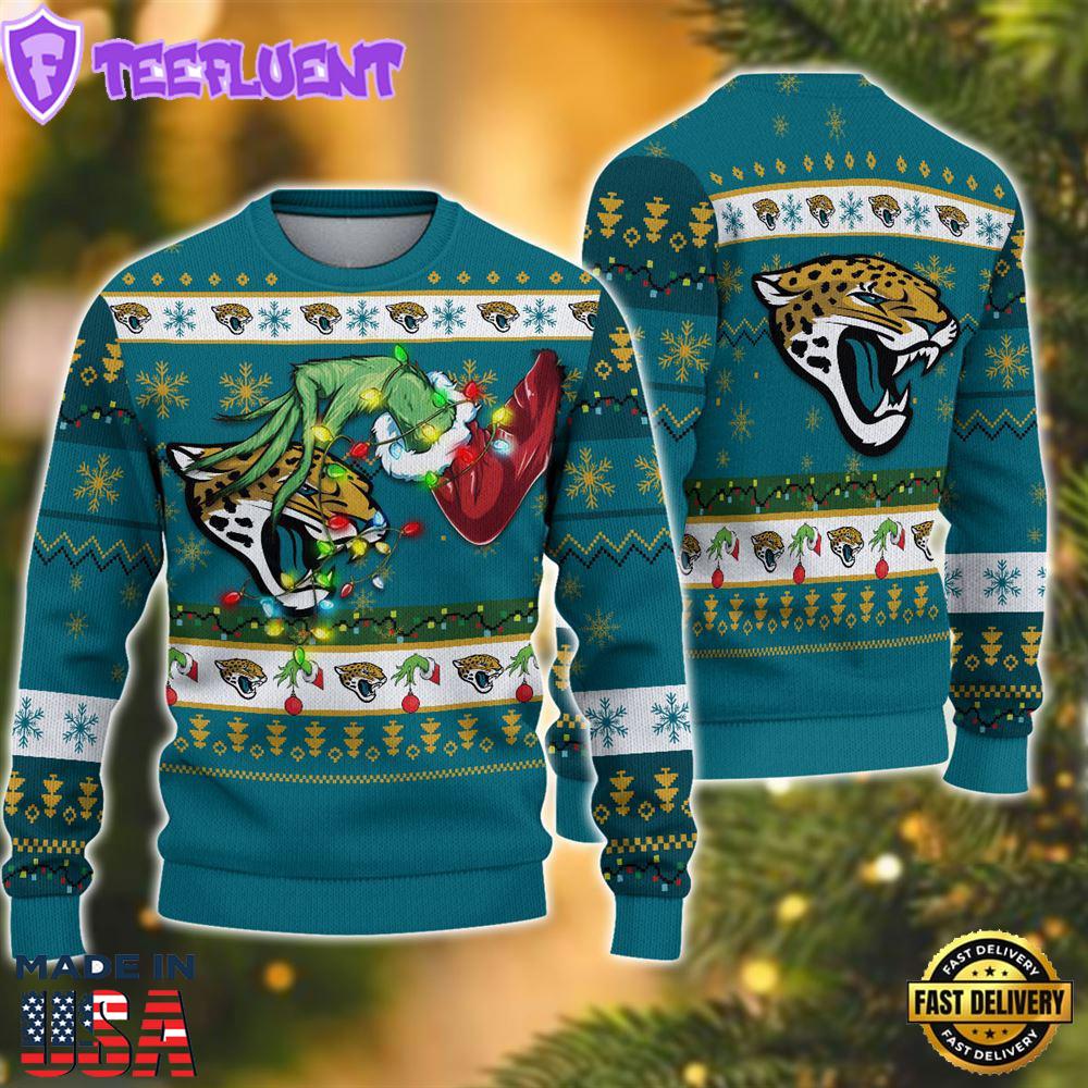 NFL Jacksonville Jaguars Grinch Christmas Ugly Sweater