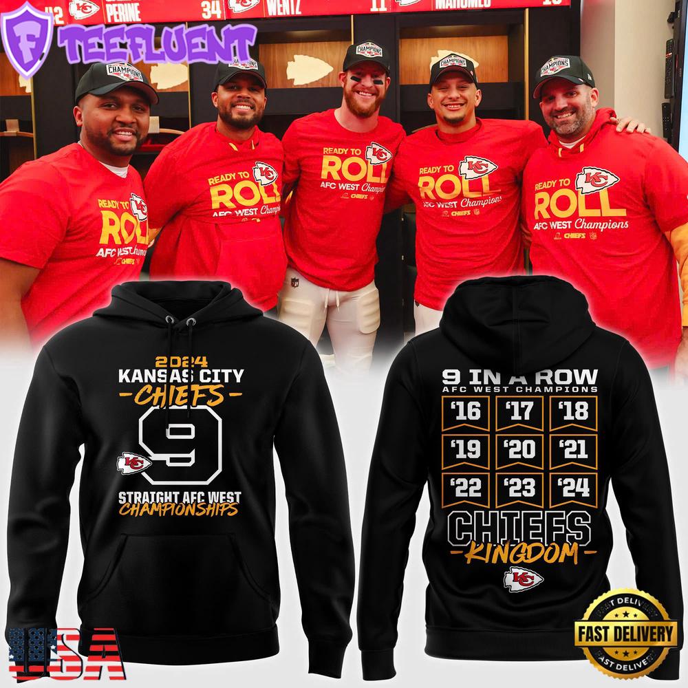 NFL Kansas City Chiefs 2024 AFC West Division Champions Hoodie