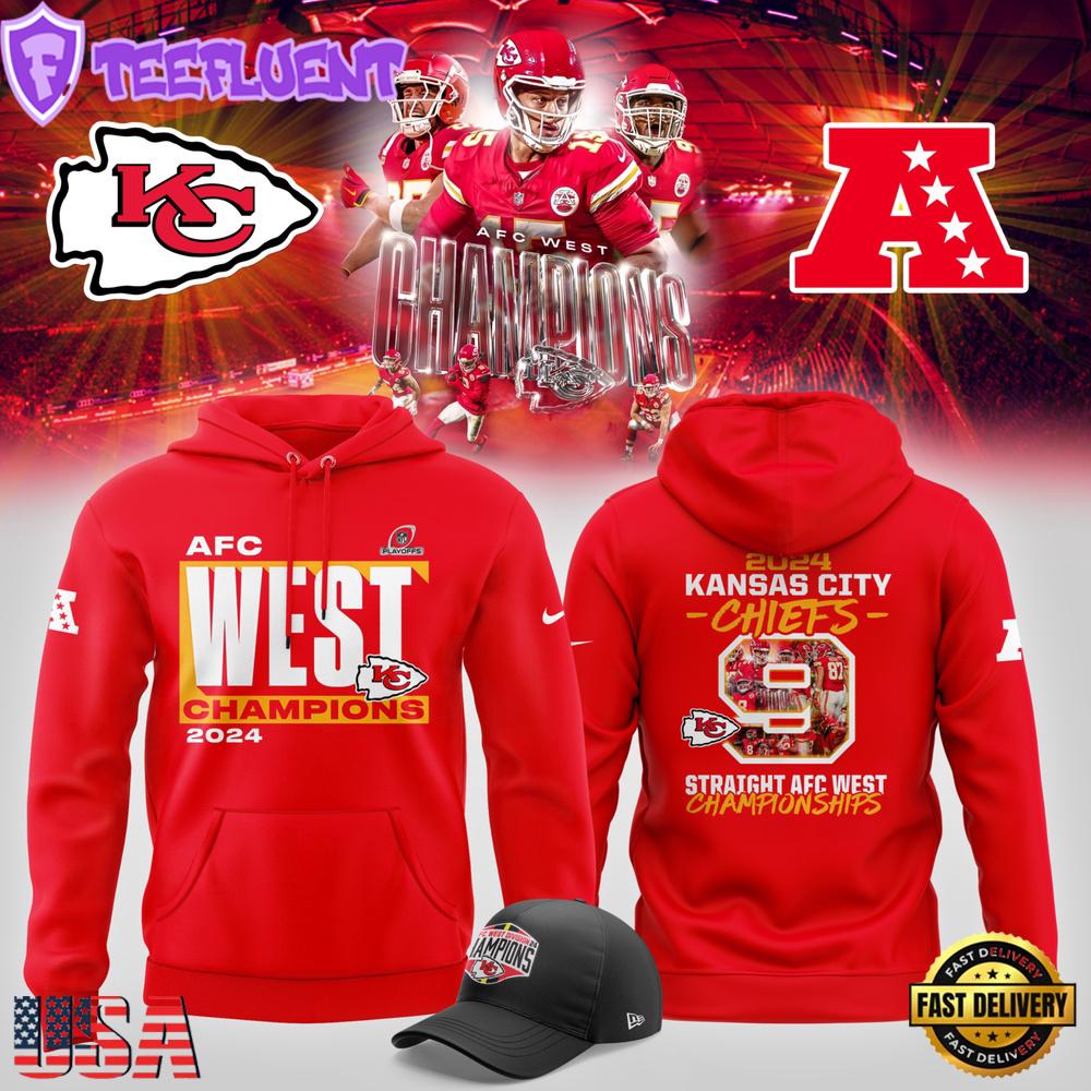 NFL Kansas City Chiefs AFC West Division Champions Hoodie
