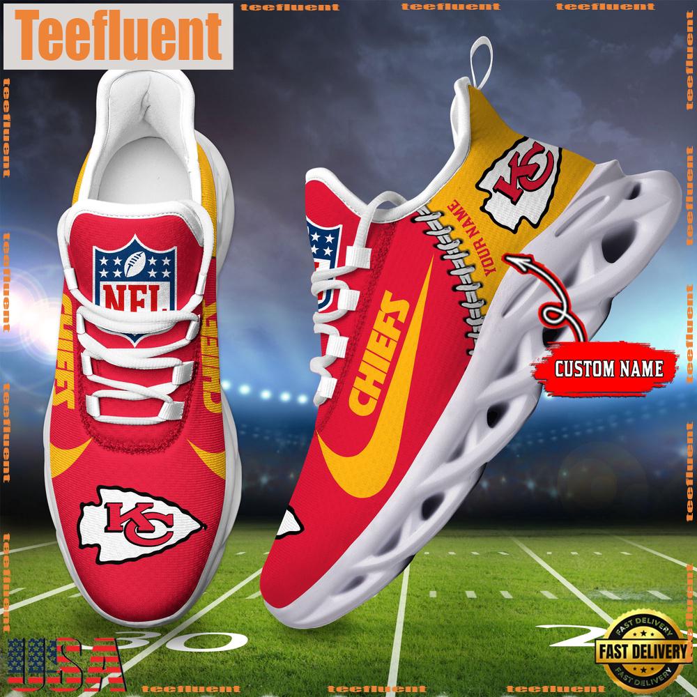 NFL Kansas City Chiefs Custom Name Max Soul Shoes Gift For Fans