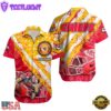 NFL Kansas City Chiefs Football American Flag Mascot Custom Name Hawaiian Shirt