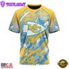 NFL Kansas City Chiefs Football Childhood Cancers All Over Print T-Shirt