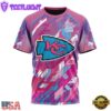 NFL Kansas City Chiefs Football Team Breast Cancer 3D T-Shirt