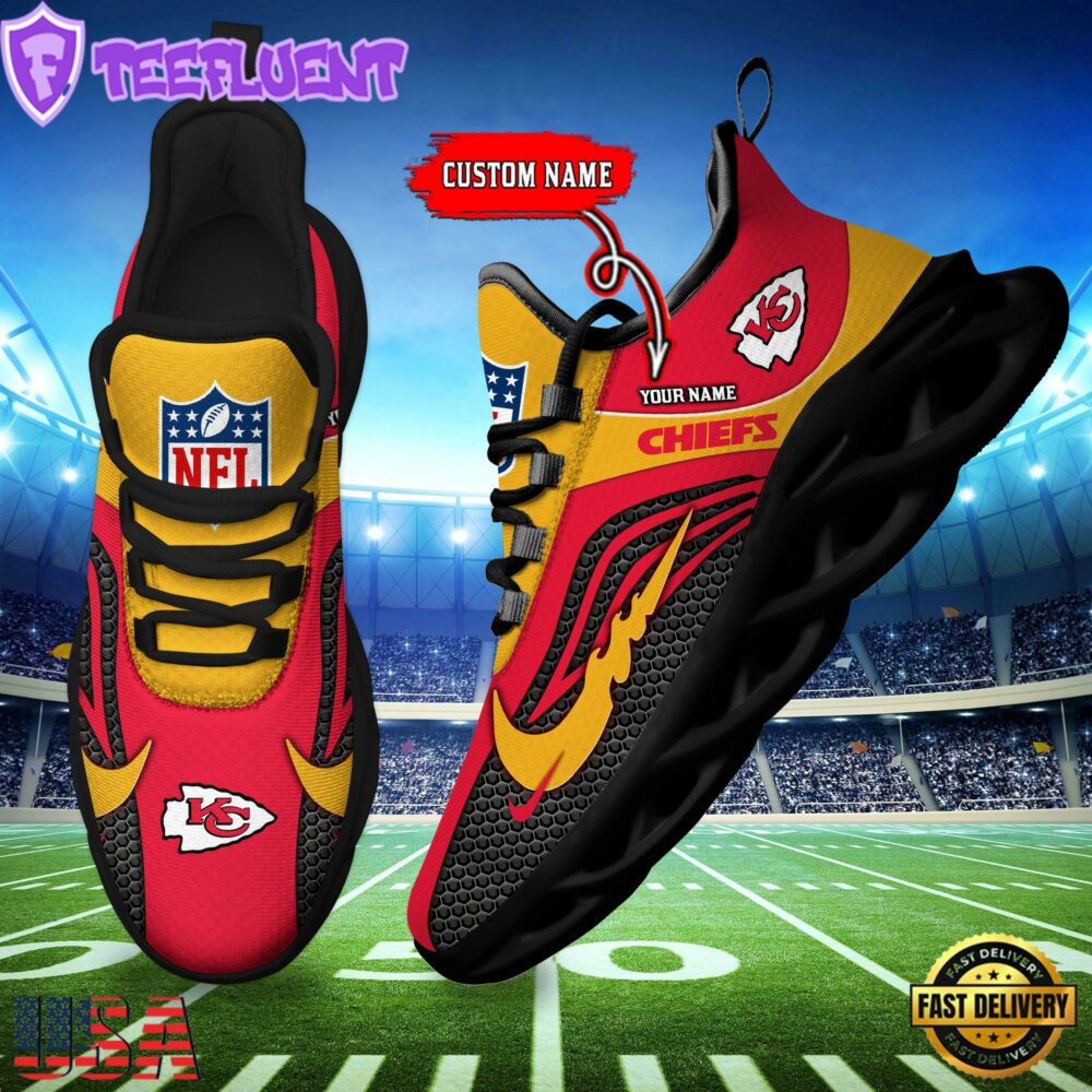 NFL Kansas City Chiefs Football Team New Design Max Soul Shoes Sneaker