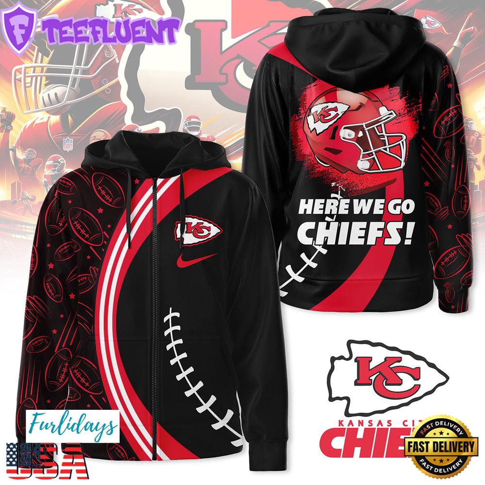 NFL Kansas City Chiefs Here We Go Zip Hoodie