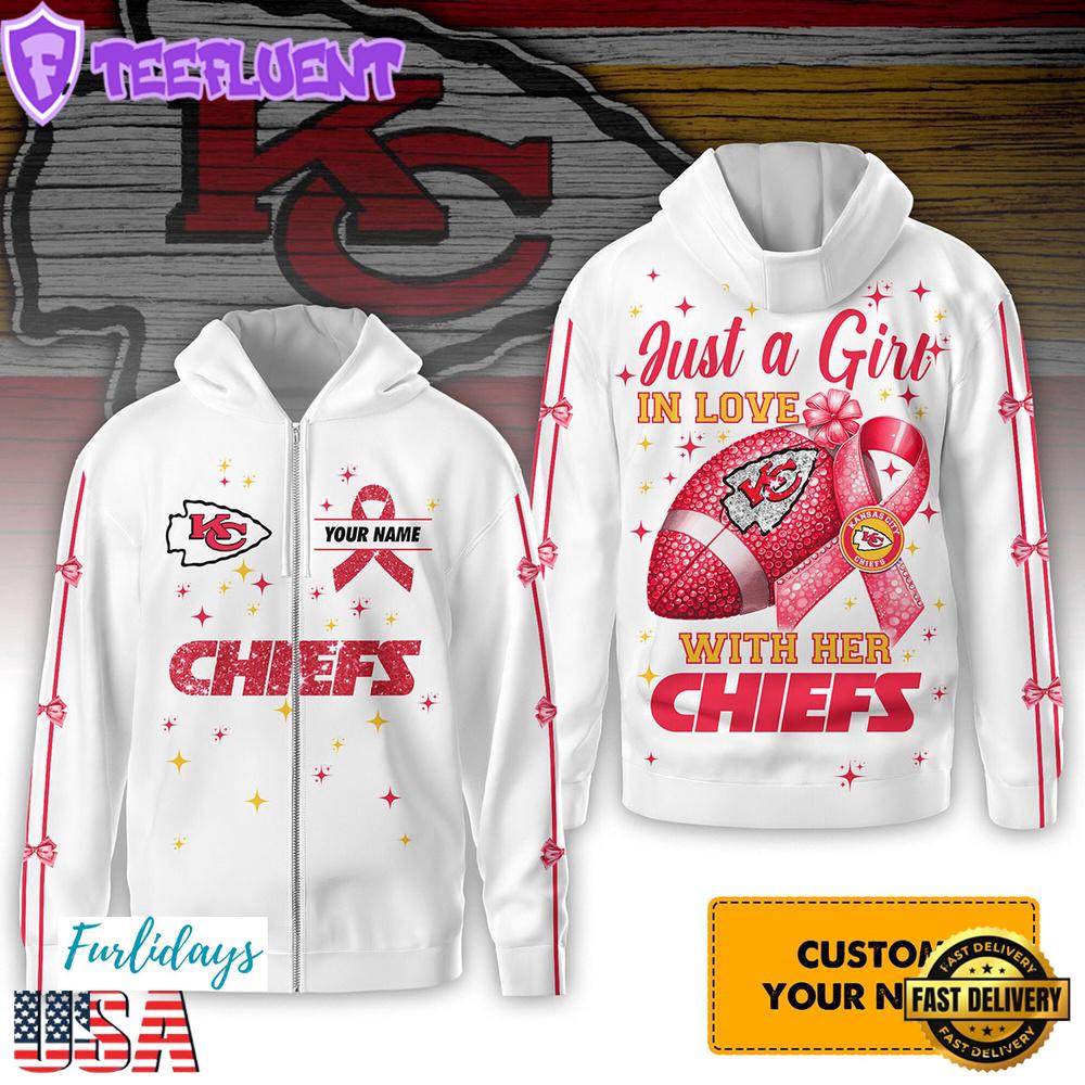 NFL Kansas City Chiefs Just A Girl In Love With Her Custom Zip Hoodie