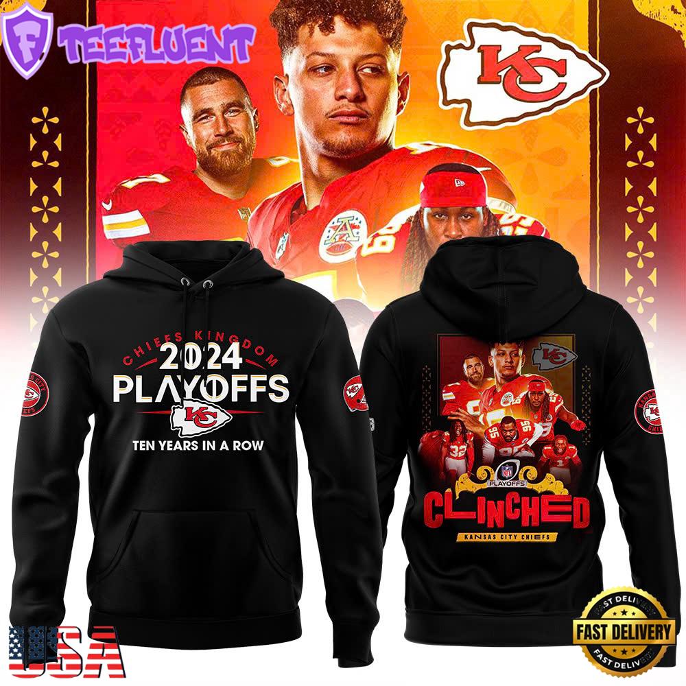NFL Kansas City Chiefs PLAYOFFS Ten Years In A Row Hoodie