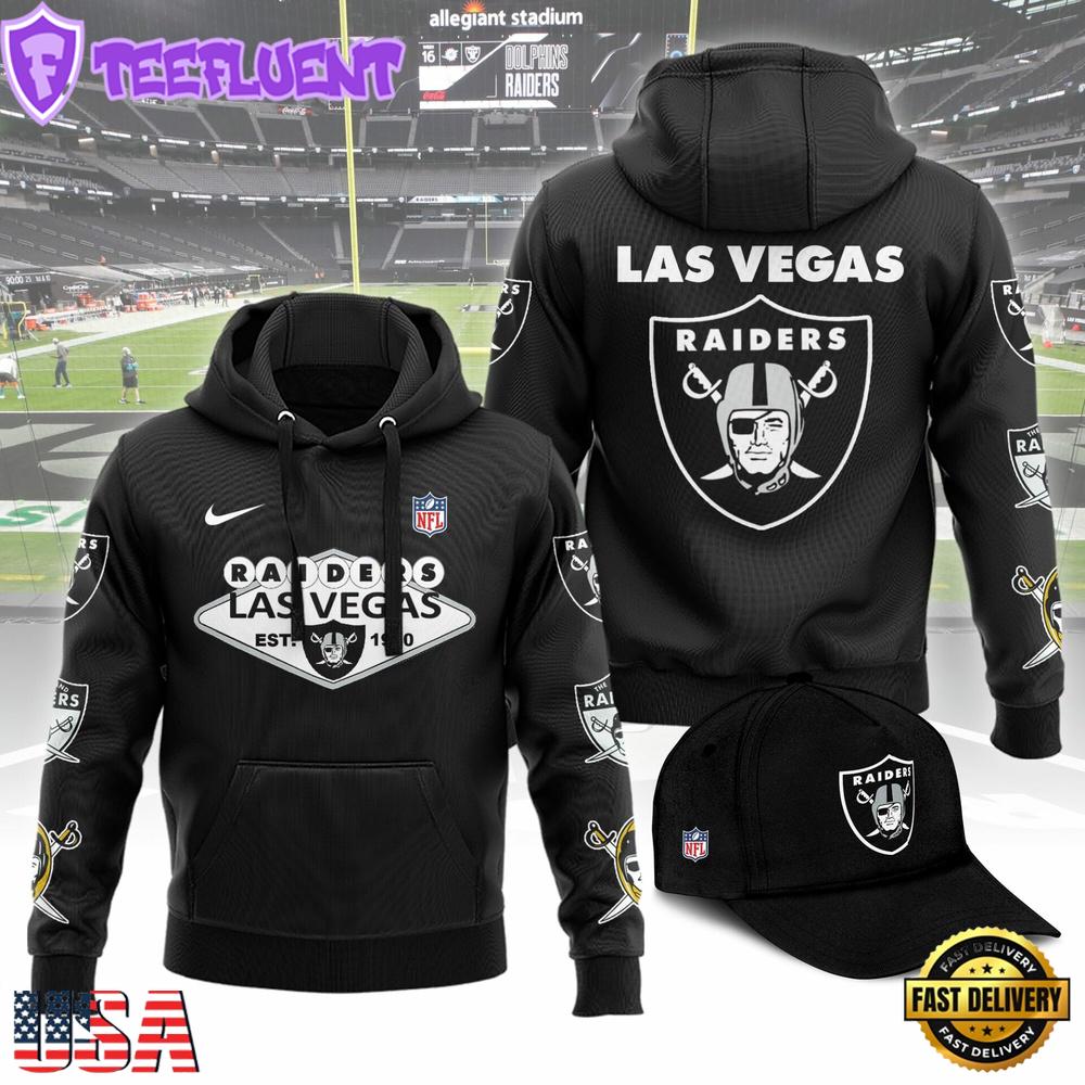 NFL Las Vegas Raider Full Logo Team Hoodie
