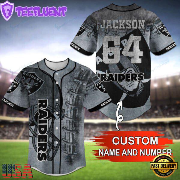 NFL Las Vegas Raider Personalized Baseball Jersey, Football Team Design Jersey Shirt
