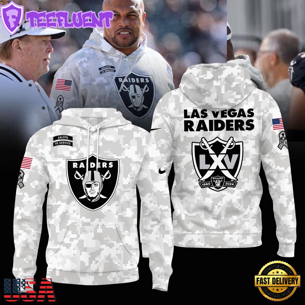 NFL Las Vegas Raiders Camo 2024 Salute to Service Hoodie