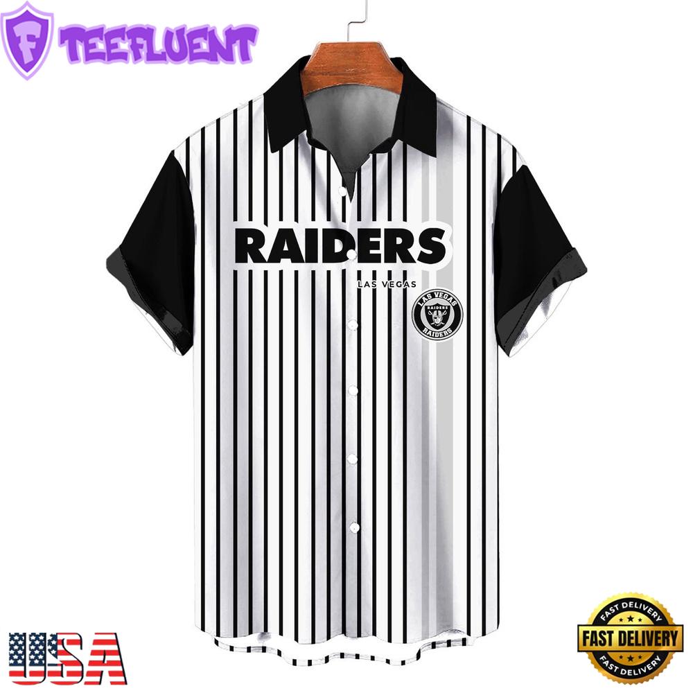 NFL Las Vegas Raiders Classic Retro Mascot Line Summer Beach Hawaiian Shirt