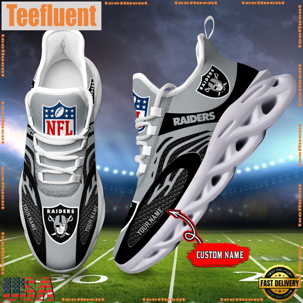 NFL Las Vegas Raiders Custom Max Soul Shoes