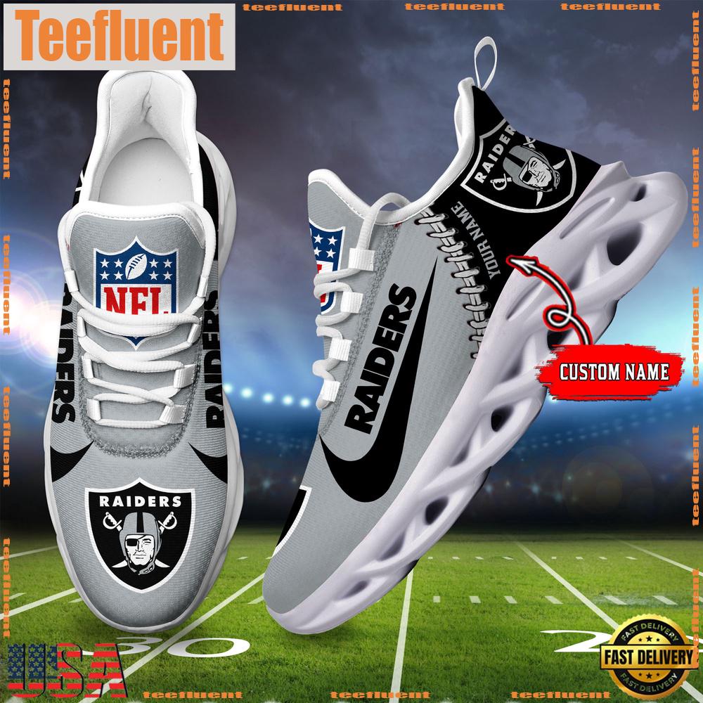 NFL Las Vegas Raiders Custom Name Max Soul Shoes Gift For Fans