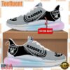NFL Las Vegas Raiders Custom Rainbow Atmospheric Cushion Running Shoes, Women's Sneaker