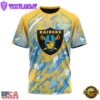 NFL Las Vegas Raiders Football Childhood Cancers All Over Print T-Shirt