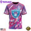 NFL Las Vegas Raiders Football Team Breast Cancer 3D T-Shirt