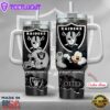 NFL Las Vegas Raiders Mickey Mouse Custom Stanley Quencher 40oz Stainless Steel Tumbler With Handle