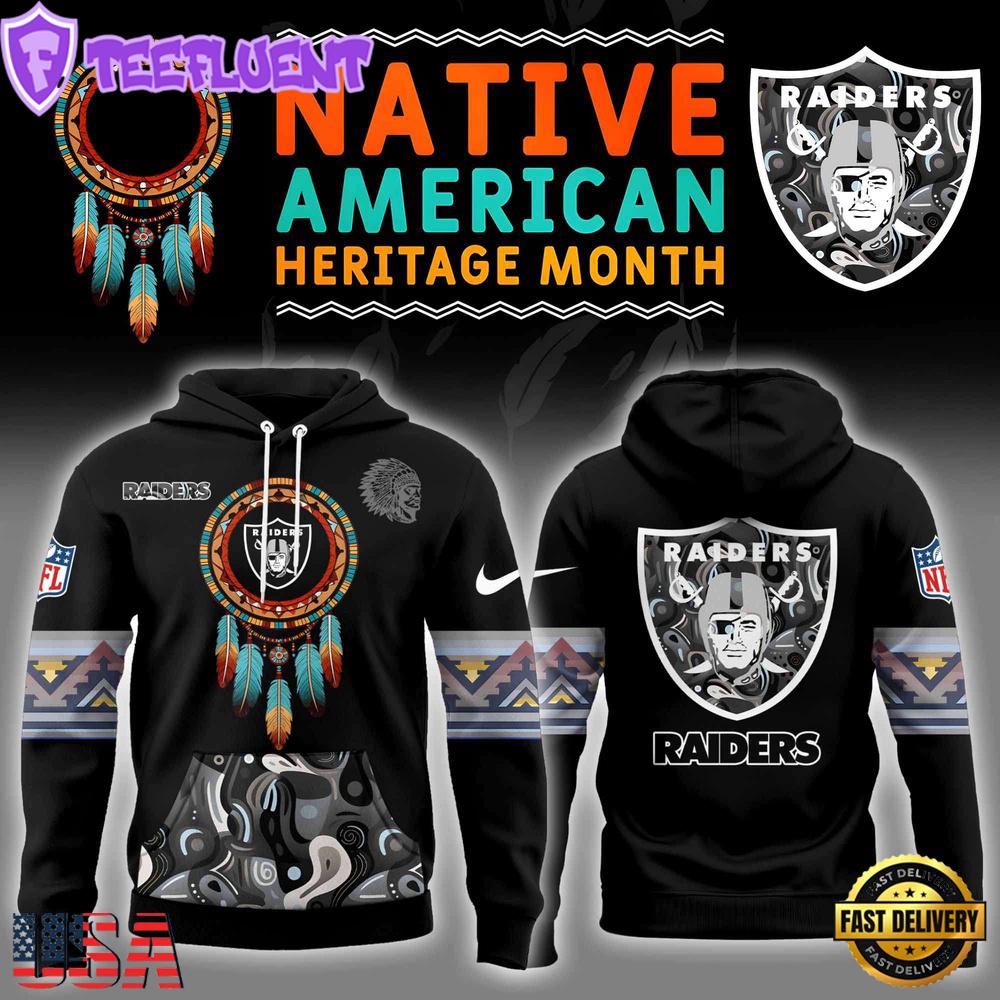 NFL Las Vegas Raiders Native 3D Unisex Hoodie NFL Las Vegas Raiders Native 3D Unisex Hoodie
