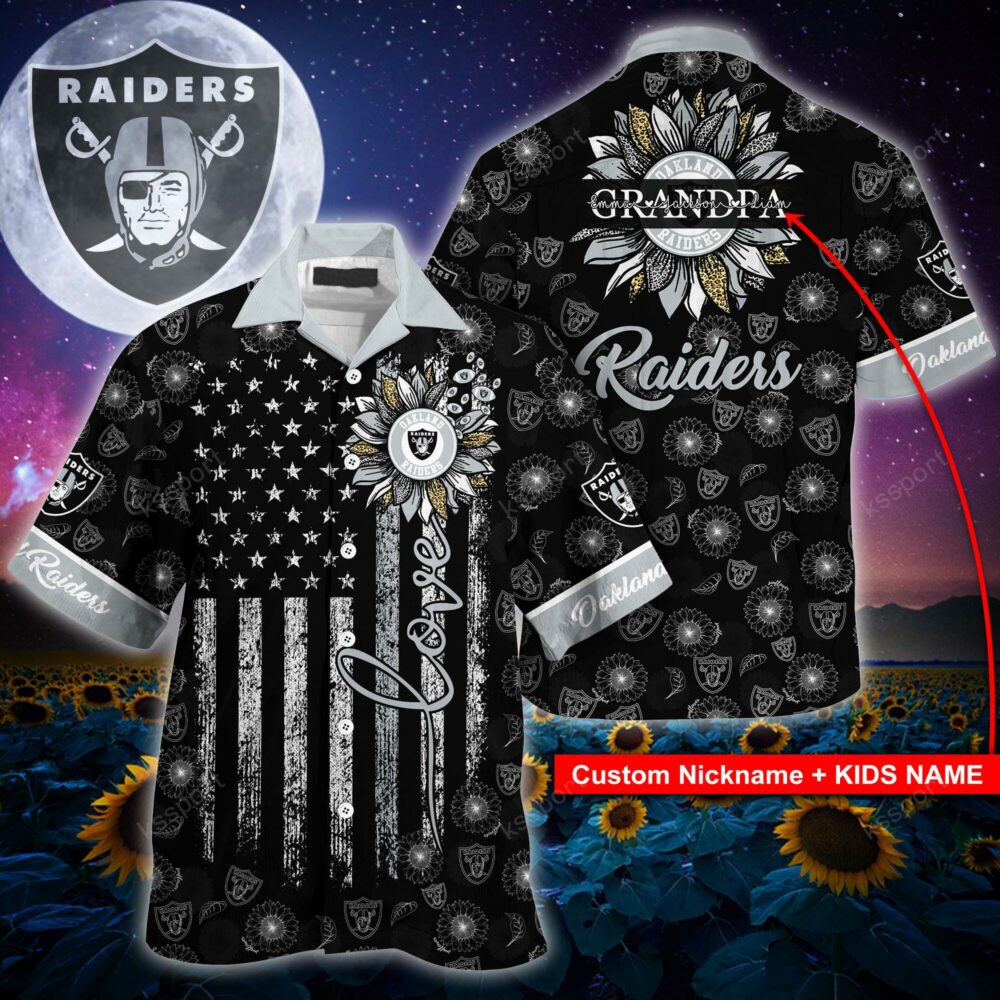 NFL Las Vegas Raiders Sunflower For Mother Day Father Day Hawaiian Shirt