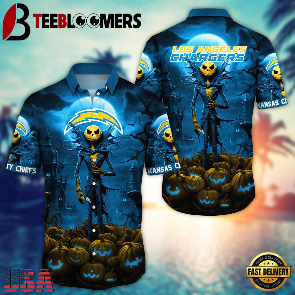 NFL Los Angeles Chargers Halloween Jack Hawaiian Shirt