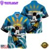 NFL Los Angeles Chargers Mickey Mouse Surfing Custom Name Hawaiian Shirt