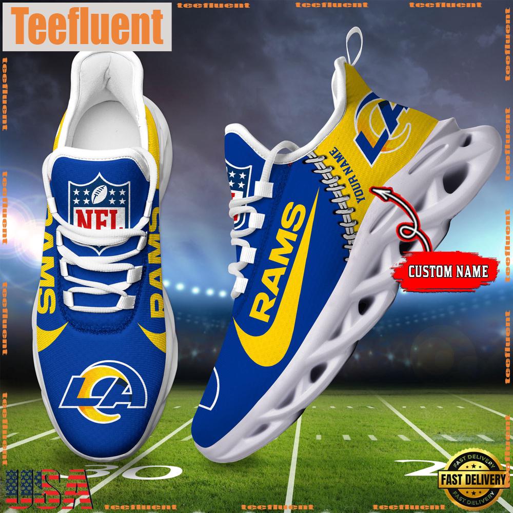 NFL Los Angeles Rams Custom Name Max Soul Shoes Gift For Fans