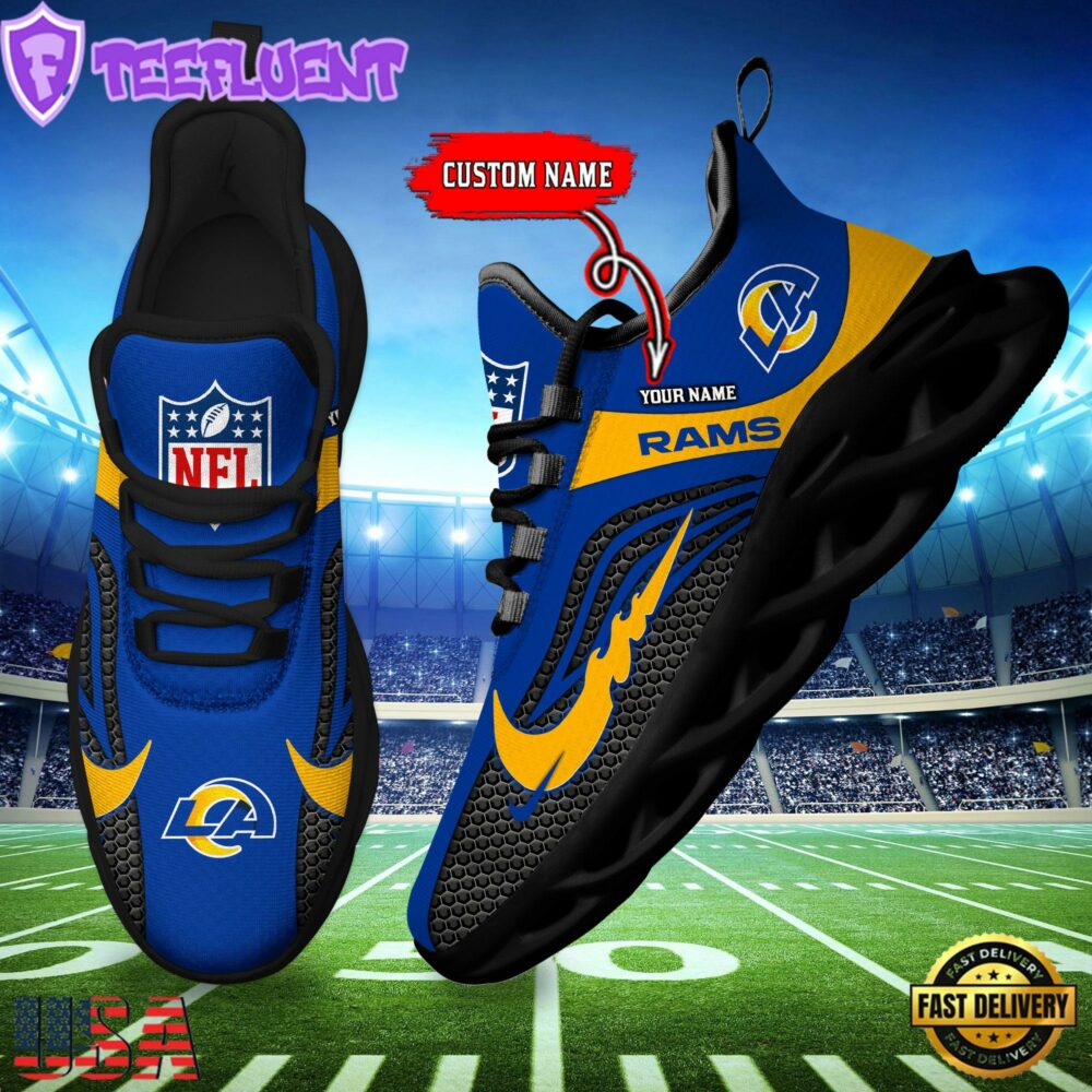 NFL Los Angeles Rams Football Team New Design Max Soul Shoes Sneaker
