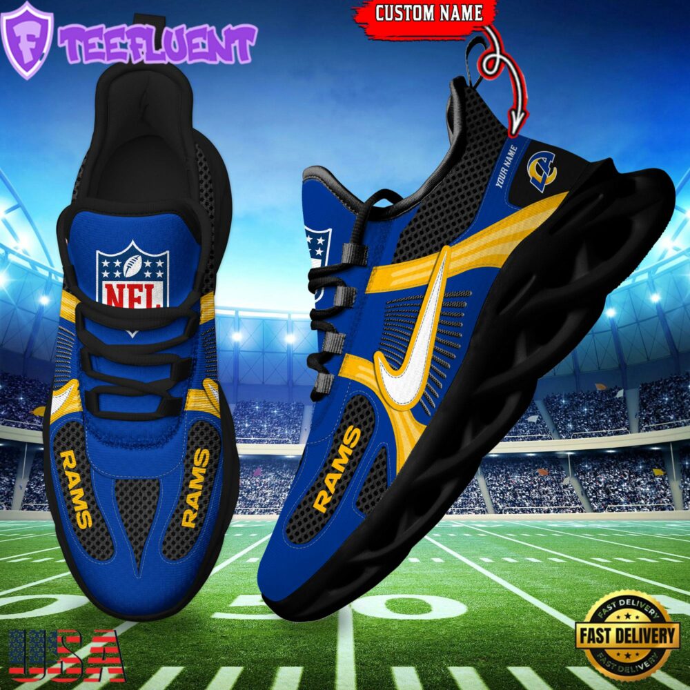 NFL Los Angeles Rams Logo Football Team New Season Max Soul Shoes