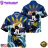 NFL Los Angeles Rams Mickey Mouse Surfing Custom Name Hawaiian Shirt