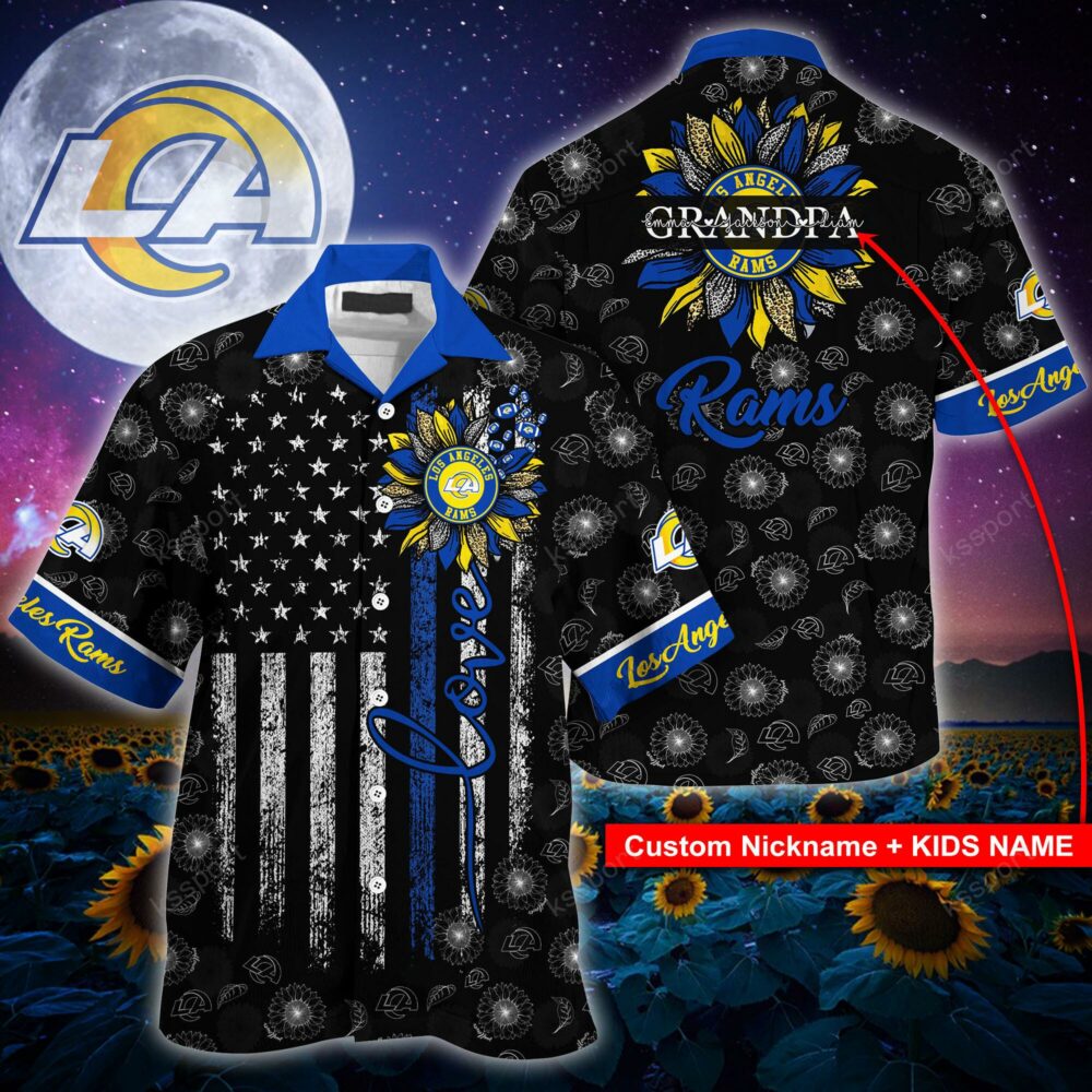 NFL Los Angeles Rams Sunflower For Mother Day Father Day Hawaiian Shirt