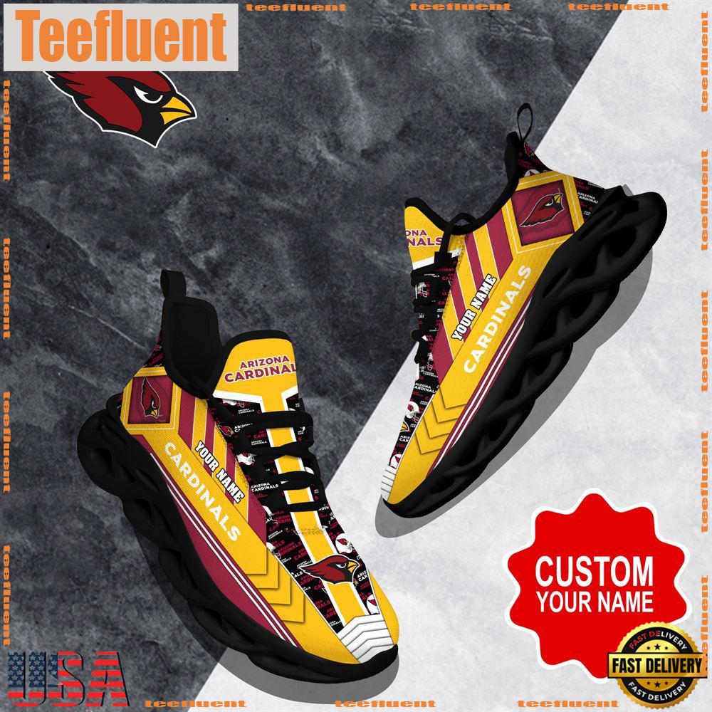 NFL Max Soul Shoes, Arizona Cardinals Clunky Shoes Logo Custom Name Nfl