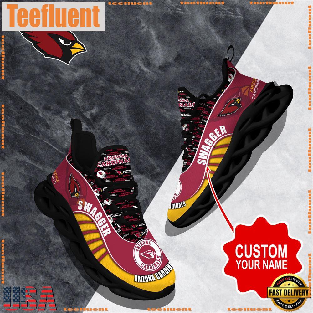 NFL Max Soul Shoes, Arizona Cardinals Clunky Shoes Sport Custom Name Football