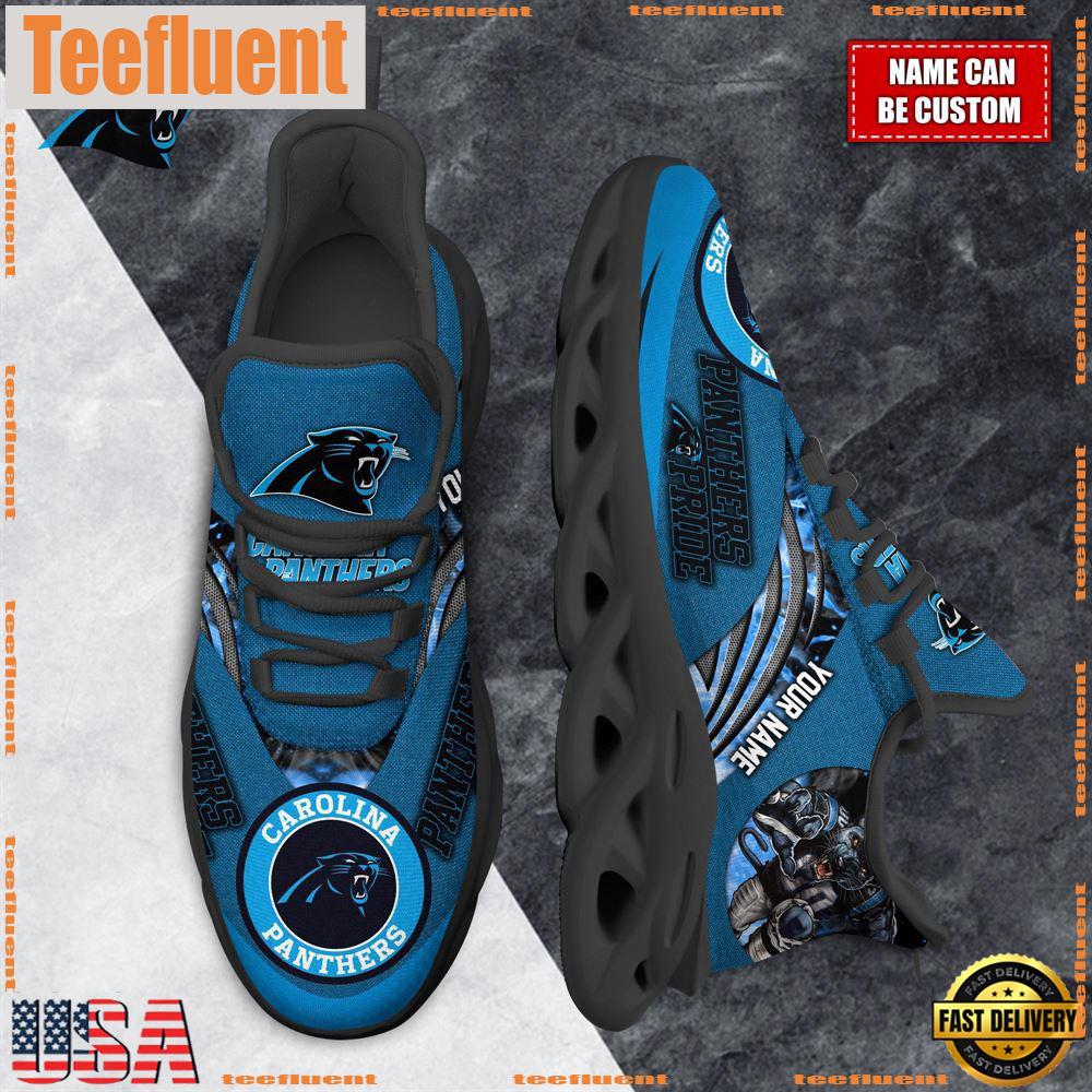 NFL Max Soul Shoes, Carolina Panthers Clunky Shoes Custom For Fans