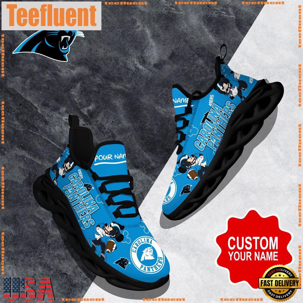 NFL Max Soul Shoes, Carolina Panthers Clunky Shoes Custom Name For Fans Christmas