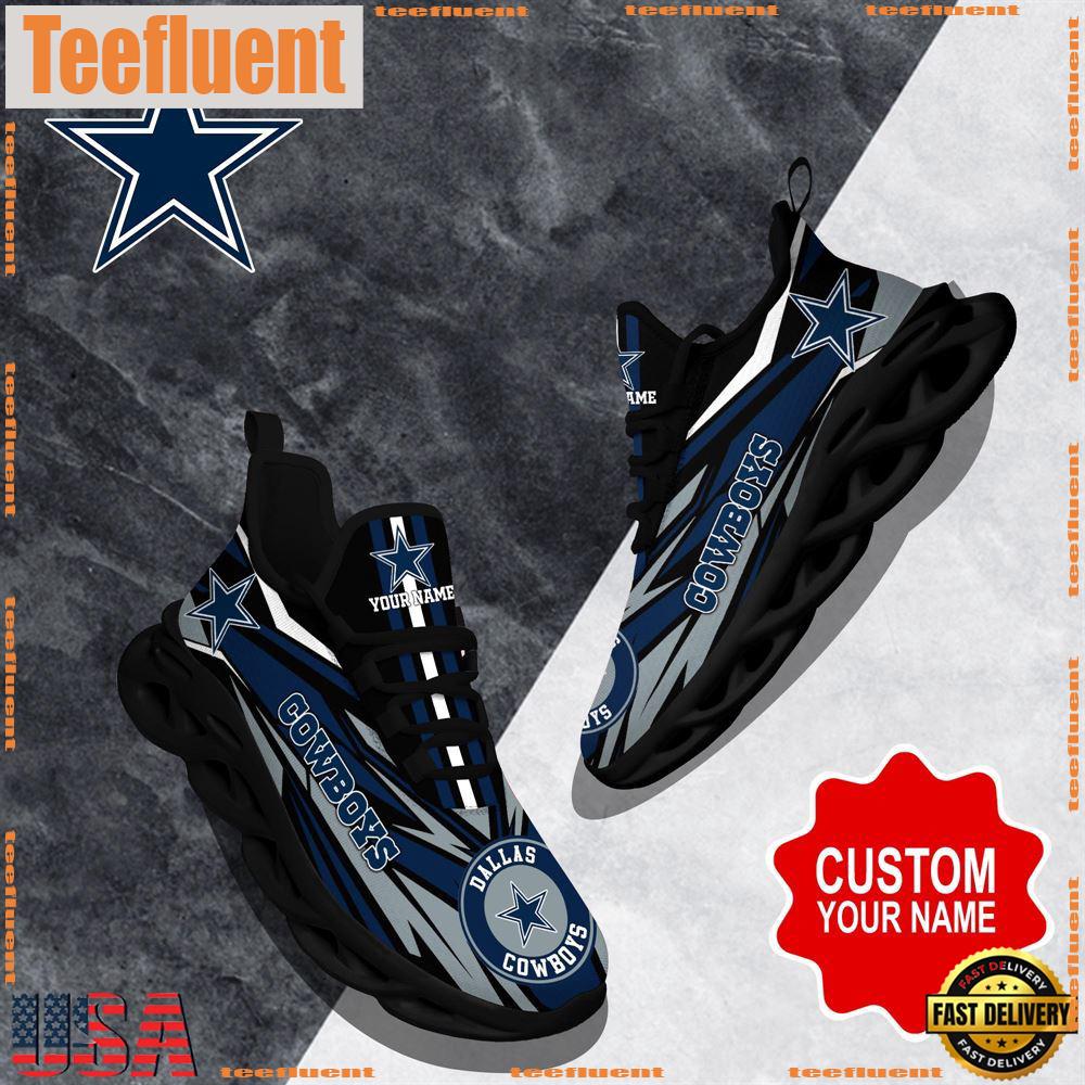 NFL Max Soul Shoes, Dallas Cowboys Clunky Shoes Custom Custom Name Football