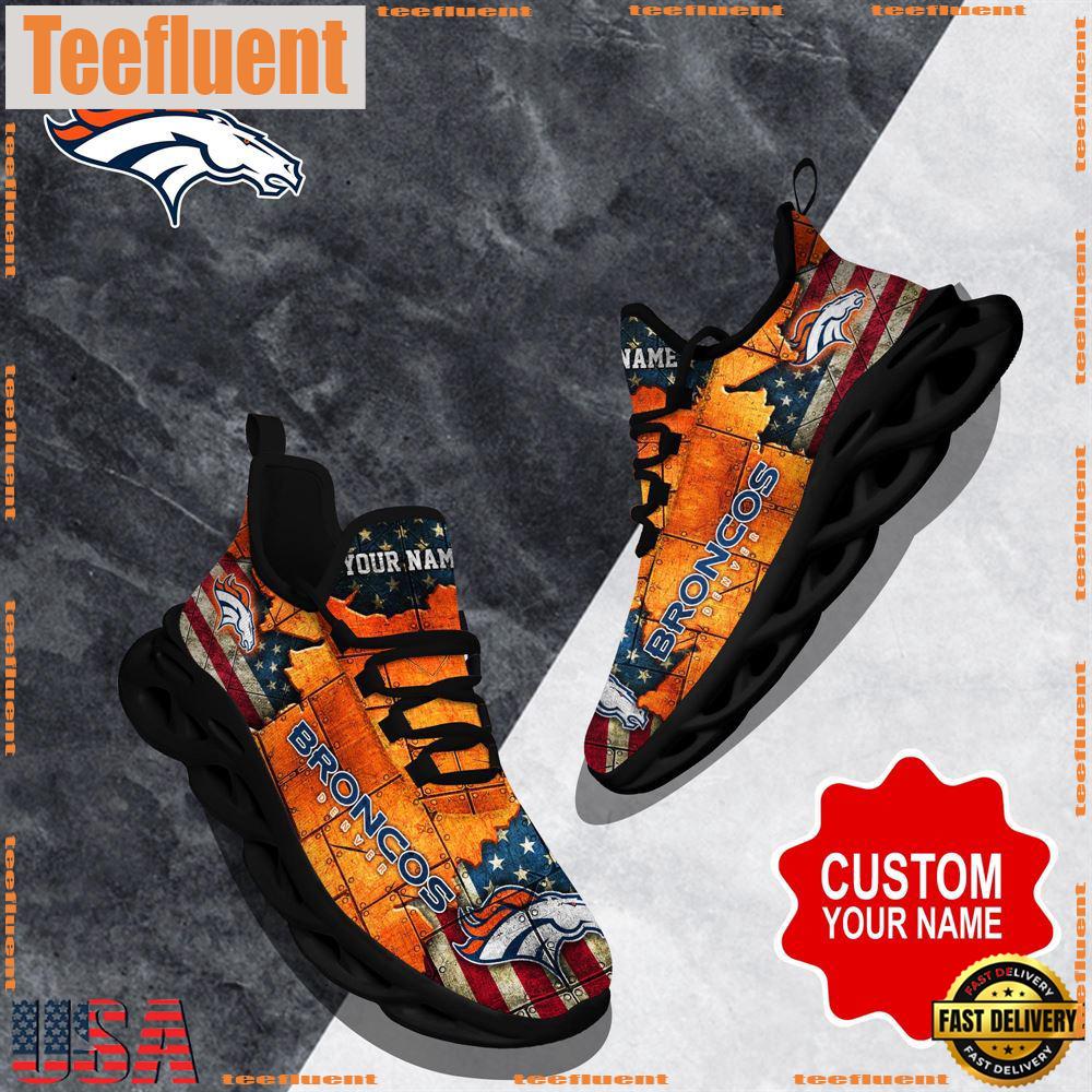 NFL Max Soul Shoes, Denver Broncos Clunky Shoes Custom Gift Women And Men