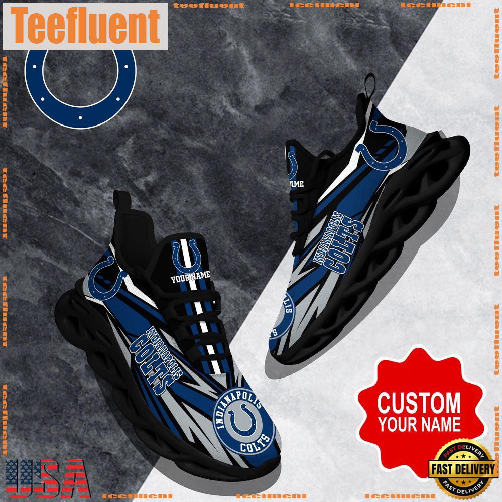 NFL Max Soul Shoes, Indianapolis Colts Clunky Shoes Custom Custom Name Football