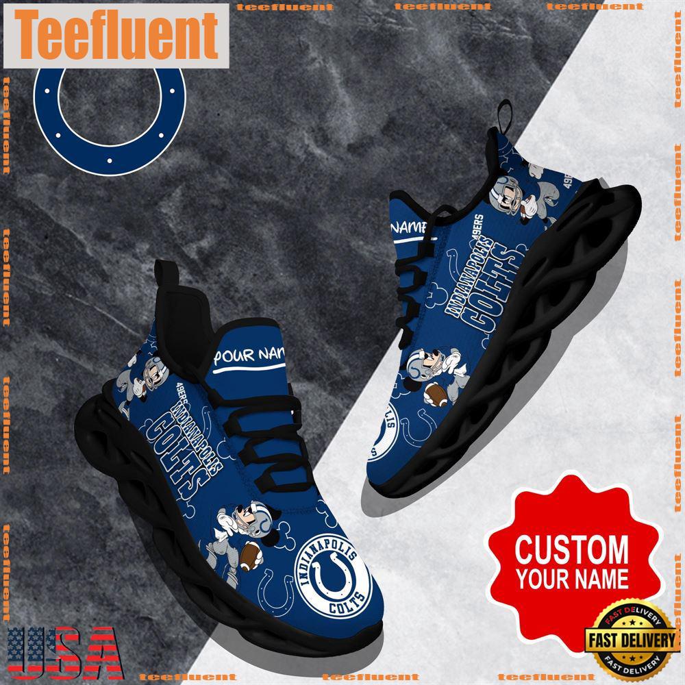 NFL Max Soul Shoes, Indianapolis Colts Clunky Shoes Custom Name For Fans Christmas