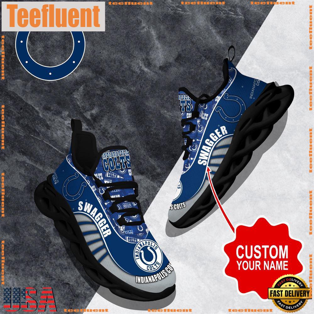 NFL Max Soul Shoes, Indianapolis Colts Clunky Shoes Sport Custom Name Football