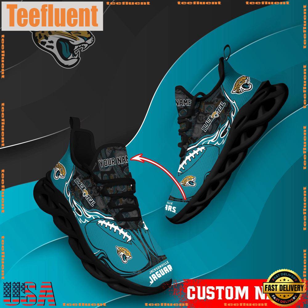 NFL Max Soul Shoes, Jacksonville Jaguars Clunky Shoes Custom Name
