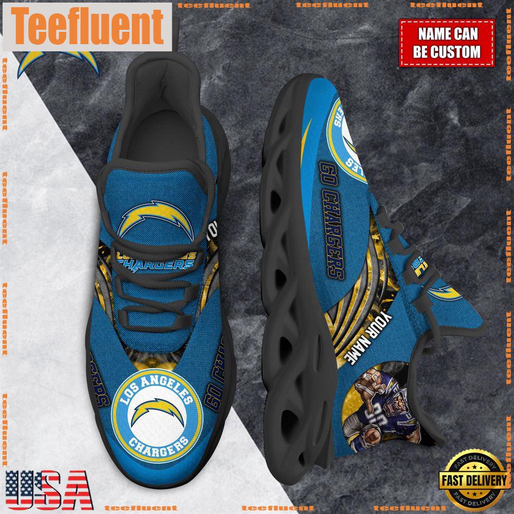 NFL Max Soul Shoes, Los Angeles Chargers Clunky Shoes Custom For Fans