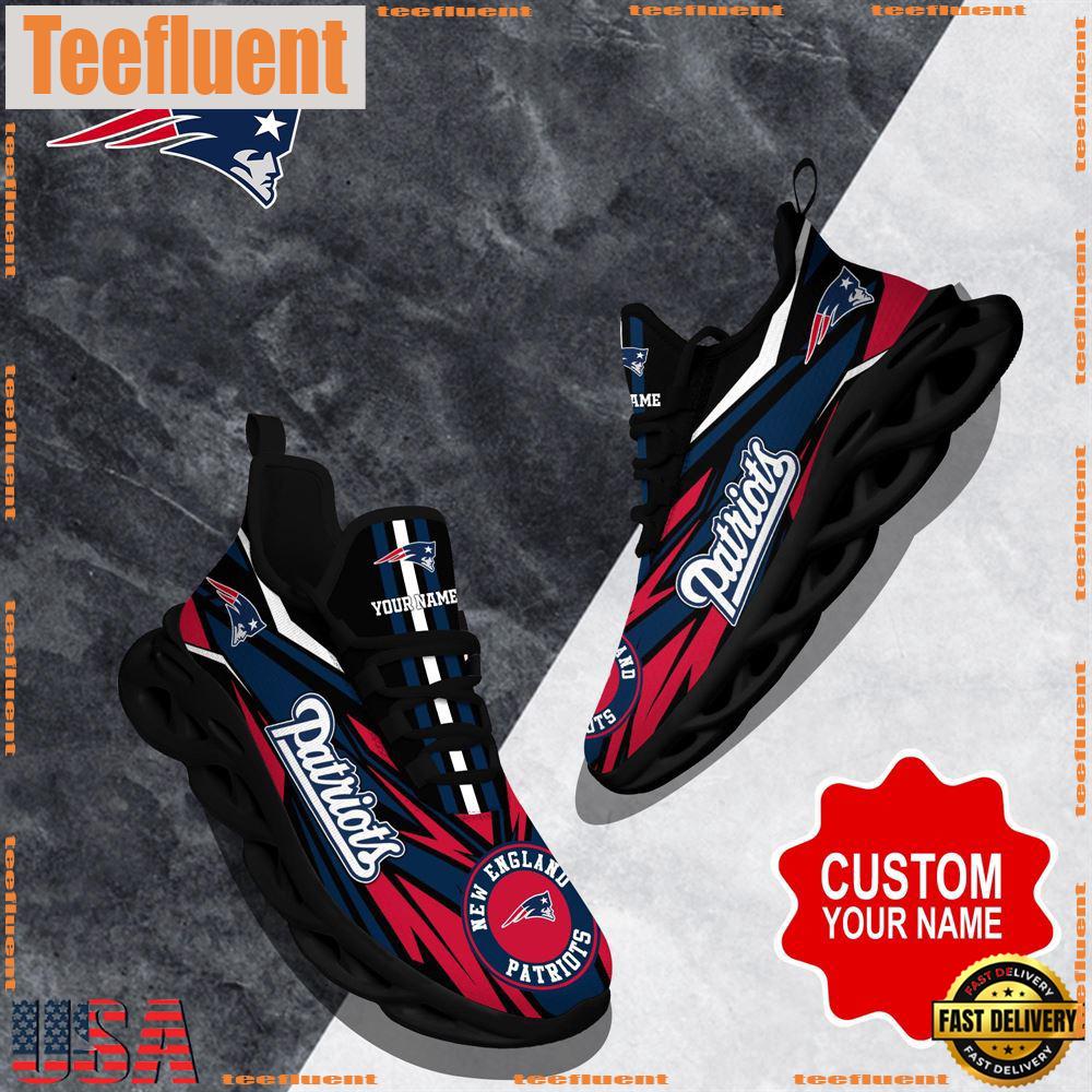 NFL Max Soul Shoes, New England Patriots Clunky Shoes Custom Custom Name Football