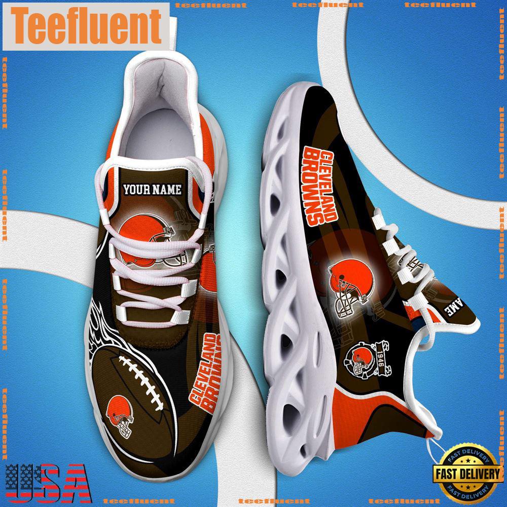 NFL Max Soul Shoes, Nfl Cleveland Browns White C Shoes For Fans