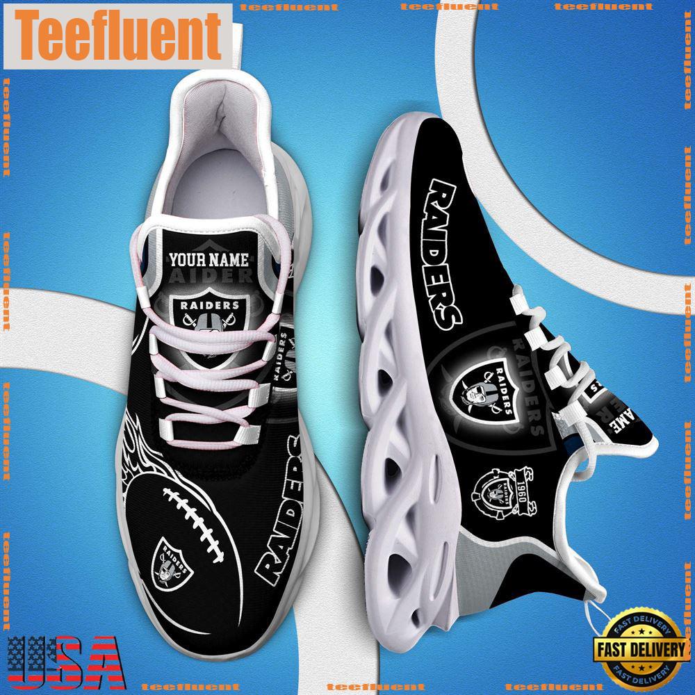 NFL Max Soul Shoes, Nfl Las Vegas Raiders White C Shoes For Fans