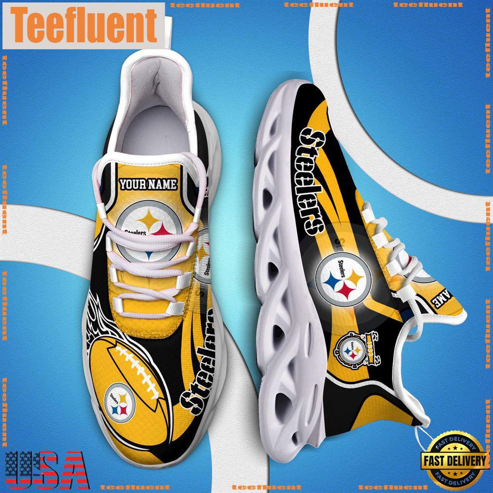 NFL Max Soul Shoes, Nfl Pittsburgh Steelers White C Shoes For Fans